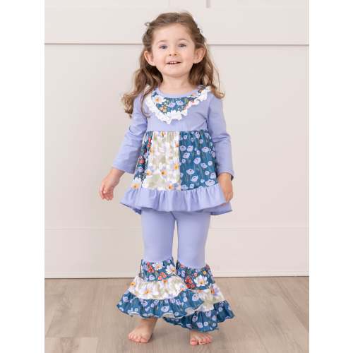Lavender Garden Ruffle Bell Outfit