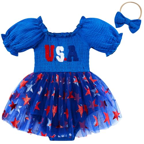 grehava Baby Girl Birthday Clothes 0-18Months Tulle Romper Short Sleeve Newborn Outfits Cake Smash Bodysuits With Headband