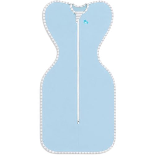 Love To Dream Swaddle Blanket. Newborn Essentials for 0-6 Months Baby Girls and Boys. 0.2 TOG Baby Sleeping Bag with Arms, Provides Comfortable and Quiet Sleep. Cotton Fabric (Blue, S)