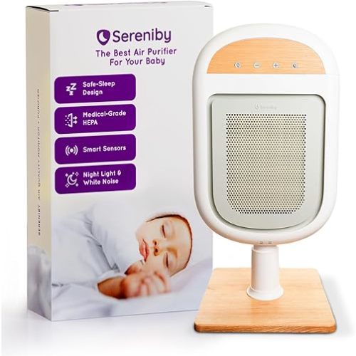 Air Purifier for Baby | Proprietary Safe-Sleep Design | Medical-Grade HEPA Filtration | Laser-Accurate Air Quality & Temp Sensors | Smart Parent-Approved Features