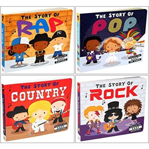 The Story of Music Little People and Pop Artists Series 4 Books Collection Box Set by Little Tiger (Pop, Rock, Rap & Country)