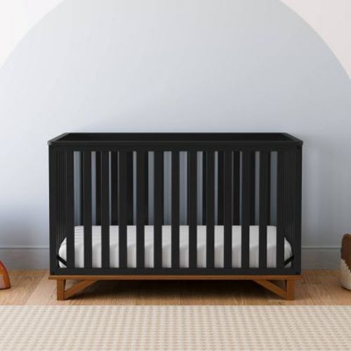 Storkcraft Santa Monica 5-in-1 Convertible Crib - Black/Vintage Driftwood