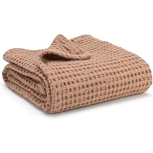Simka Rose Waffle Baby Blanket Cotton Soft Breathable Swaddle Blanket for Baby Nursery, Stroller & Crib Blanket - Baby Receiving Blankets for Boys & Girls Gender Neutral Toddler Blanket