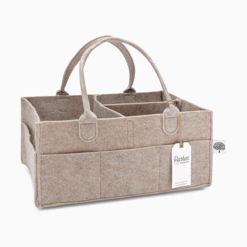 Felt Diaper Caddy - Oatmeal, Large
