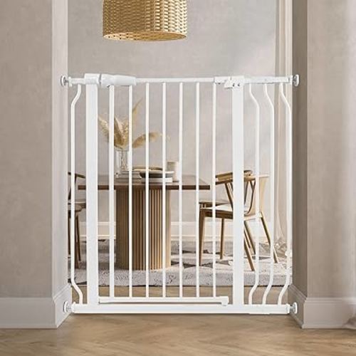 BalanceFrom Easy Walk-Thru Safety Gate for Doorways and Stairways with Auto-Close/Hold-Open Features, Multiple Sizes and Colors