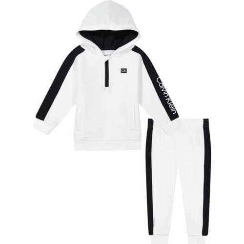 Stripe Fleece Hoodie & Joggers Set