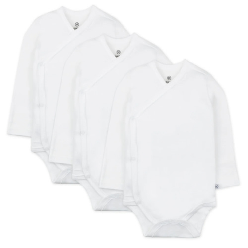 3-Pack Organic Cotton Long Sleeve Side-Snap Bodysuits | Honest Baby Clothing