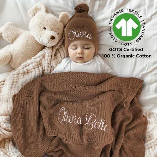 Baby Blanket, Baby gift, Baby Shower Gift, Embroidered Name Knit Blanket, Newborn Baby Gift, Custom Name Blanket,  Personalized Baby Blanket