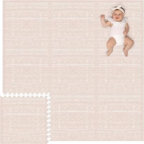 Lillefolk Baby Foam Play Mat - Baby Playmat | Tiles for Kids Interlocking Mat - Foam Baby Mat for Babies & Toddlers - Non Toxic Play Mat for Baby Tummy Time Mat (Large Size 6x6 ft (9 Tiles), Dusk