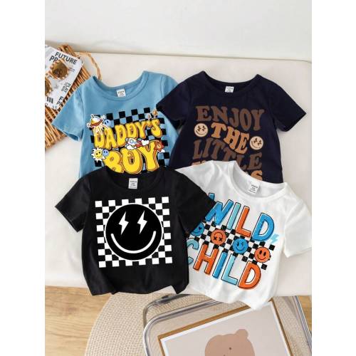 6-9 Month 4 piece Graphic T-Shirts