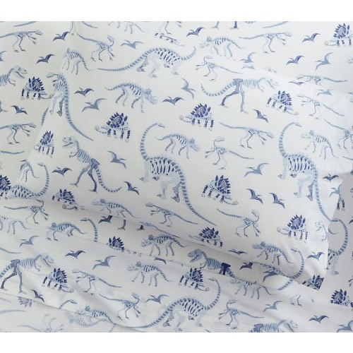 Dinosaur Bones Glow-in-the-Dark Sheet Set & Pillowcases