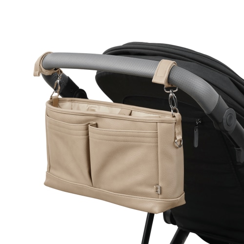 Signature Pram Caddy - Oat Dimple Vegan Leather