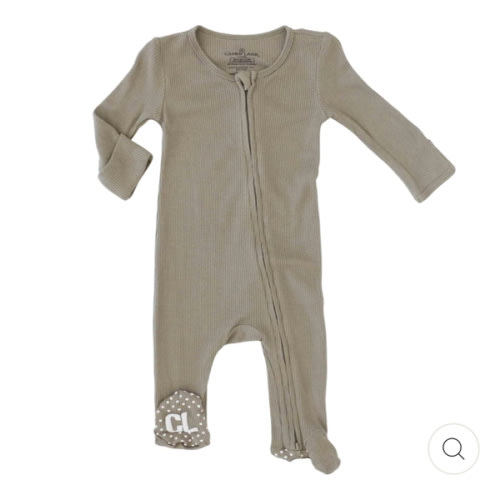 All Bamboo Waffle Zipper Footies*