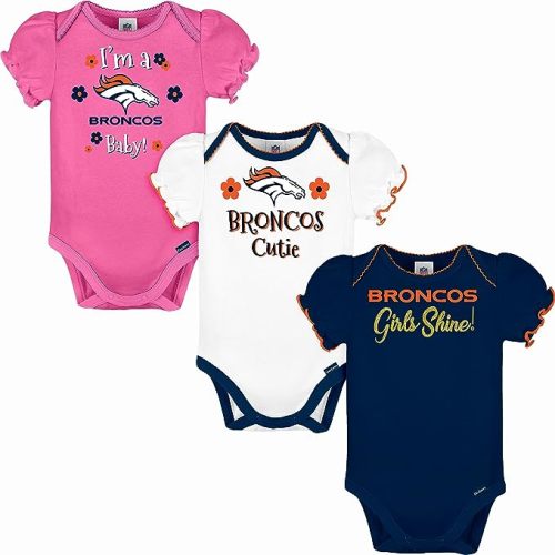 NFL baby-girls 3 Pack Short Sleeve Bodysuit