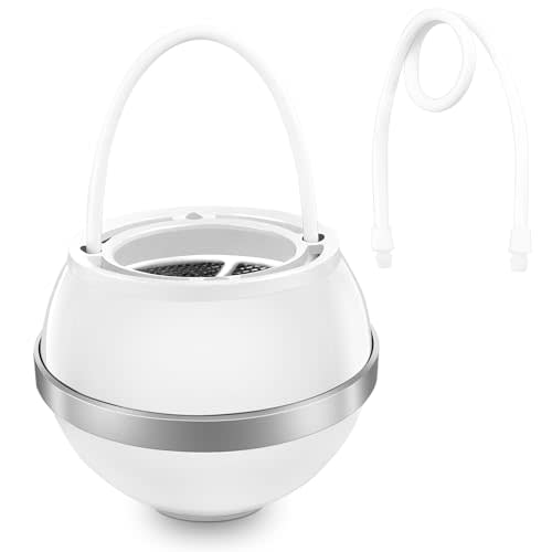 Bath Ball Filter, Bathtub Filter for Tub Faucet, BPA Free, Removes Hundreds of Contaminants, Purify Your Bathwater for Healthier Skin and Hair(White)