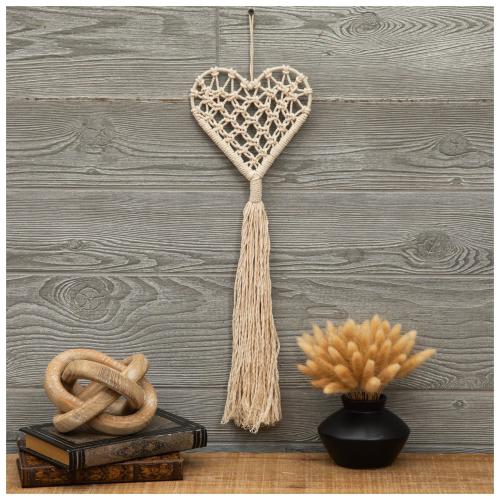 Tassel Heart Macrame Wall Decor