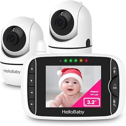 HelloBaby Baby Monitor, Video Baby Monitor with 2 Cameras