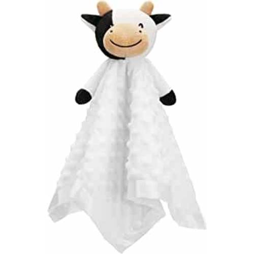 Pro Goleem Cow Security Blanket Soft Loveys for Babies for Boys and Girls Newborn Lovie Infant Blankie Cow Baby Stuff Baby Snuggle Toy Stuffed Animal Baby Gifts 16 Inch