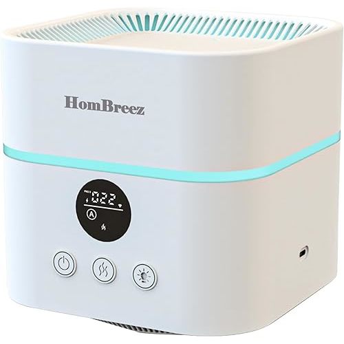 Small Room Air Purifier and Humidifier Combo, Air Purifiers for Home Pets, Air Purifier for Dorm, Bedroom, Office, Living Room, Air Purifier for Baby, White(WG-03)