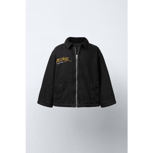 MICKEY MOUSE © DISNEY PADDED DENIM JACKET - Black | ZARA United States