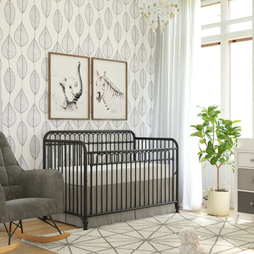 Little Seeds Raven 3-in-1 Metal Crib - Black