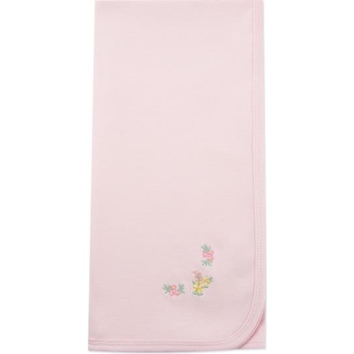 Placed Floral Cotton Blanket
