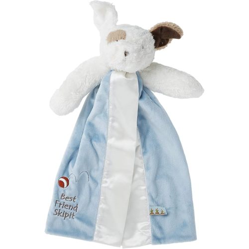 Bunnies By The Bay "Skipit Puppy" Buddy Blanket - 16" Stuffed Dog and Baby Security Blanket - Super Soft Velour with Satin Lining - Gray