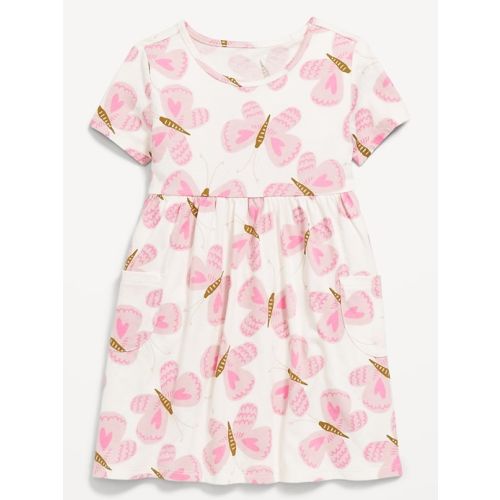 Printed Jersey-Knit Short-Sleeve Dress for Toddler Girls | Old Navy