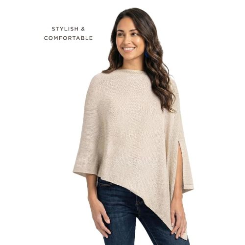 We are Amma | The Cocoon™ - Newborn Essentials Must Haves: Nursing Cover for Breast Feeding Essentials | Nursing Sweater Used as Breastfeeding Cover (Natural, One Size)