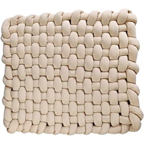 Wonder Space Knot Plush Baby Sleeping Mat, Soft Cotton Square Nursery Rug, Fashion Nursery Room Decor for Infant Toddler and Children