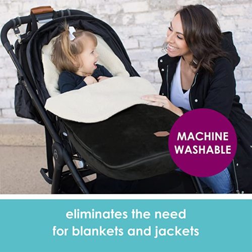 Tomy Cole Bundleme - Original, Toddler Bunting Bag, Winter Protection for Baby Car Seats and Strollers, Black