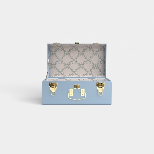 Mini Trunk - Light Blue - Ivy Trail / Embroidery
