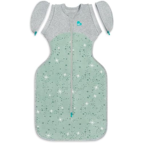 Love to Dream Swaddle Up Transition, Patented Zip-Off Wings, Help Baby Transition from Being Swaddled to Arms Free When Showing Signs of Rolling, Suitable for All Seasons, 13-19 lbs, Olive