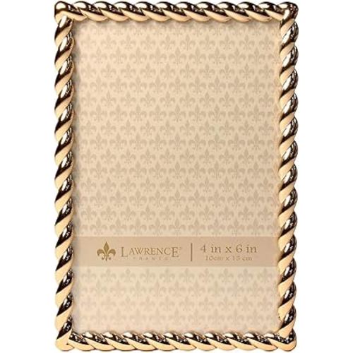 Lawrence Frames 4x6 Golden Rope Picture Frame (712046)