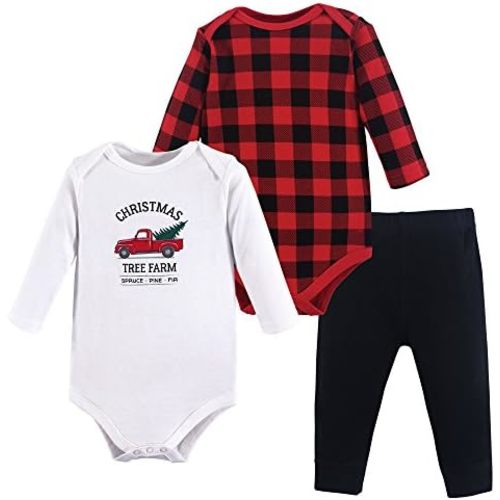 Hudson Baby Unisex Cotton Bodysuit and Pant Set