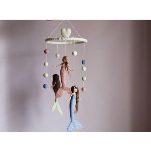 Mermaid Fairy baby crib mobile Mermaid fairy girl Nursery ornament