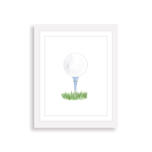 Golf Ball and Tee Watercolor Nursery Print | Golf Nursery Decor | Boy Nursery Room Wall Art | Masters Golf Art | Golf Themed Nursery