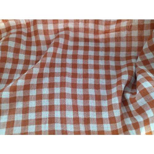 Checked Muslin Crib Sheets, Rust Baby Fitted Sheet, Custom Size Nursery Cotton Sheet, Extra Soft Bassinet Bedding, Gingham Gauze Sheet