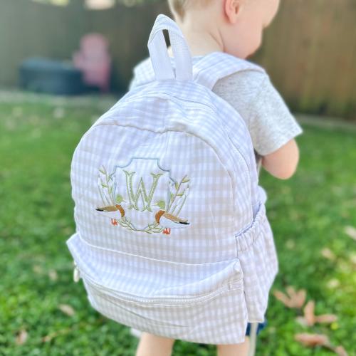 Duck Crest Customized Gingam Backpack