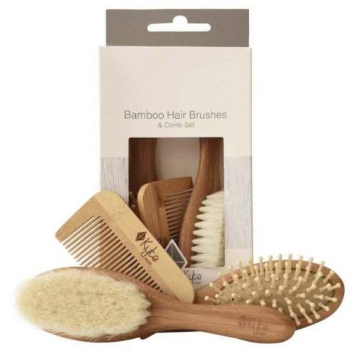 Kyte Baby 3-Piece Brush Set - Natural