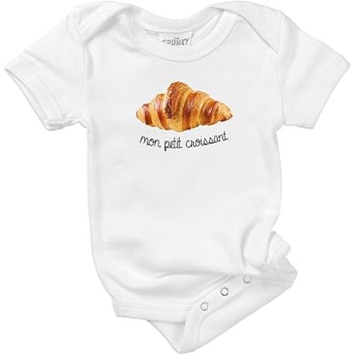 Mon Petit Croissant Organic Cotton Baby Bodysuit
