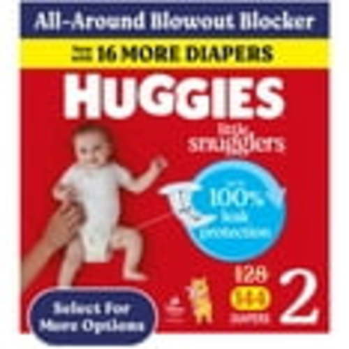 Huggies Little Snugglers Baby Diapers, Size 2 (12-18 lbs), 144 Ct (Select for More)