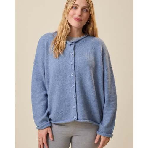 Ultra Soft Maternity & Postpartum Cardigan | Slate Blue Heather - Kindred Bravely