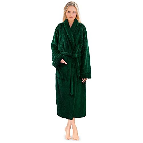 PAVILIA Premium Womens Plush Soft Robe Fluffy, Warm, Fleece Sherpa Shaggy Bathrobe