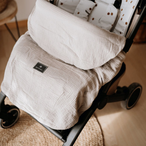 NEW EXTRA Light stroller blanket, foot cover, footmuff light summer light sleeping bag - muslin cotton