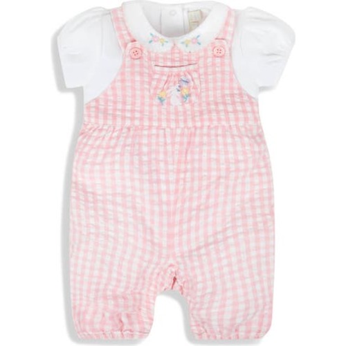 Gingham Shortalls & Bodysuit Set, 3-6M