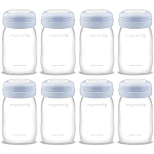 Maymom Wide Neck Breastmilk Collection n Storage Bottle 5.4 oz; Re-markable SureSeal Disc. Fits Spectra S2 Spectra S1 Spectra 9 Plus.