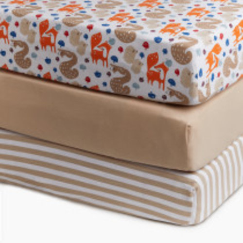 Small Story Organic Cotton Jersey Crib Sheets (3 Pack) - Wildly Cute