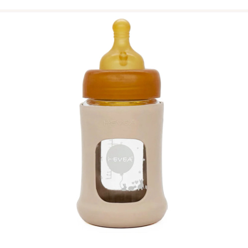 Wide Neck Baby Glass Bottle with Sleeve 150ml/5oz Single-Pack - 150ml/5oz