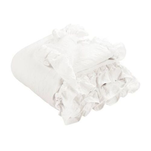 Lush Décor Ella Lace Ruffle Baby Throw Blanket - Gray